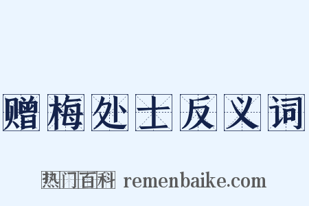 赠梅处士反义词是什么意思的图片